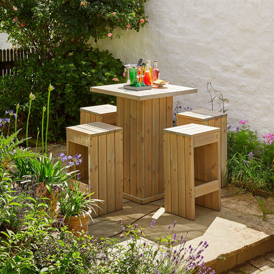 Garden bar set table and 4 seats